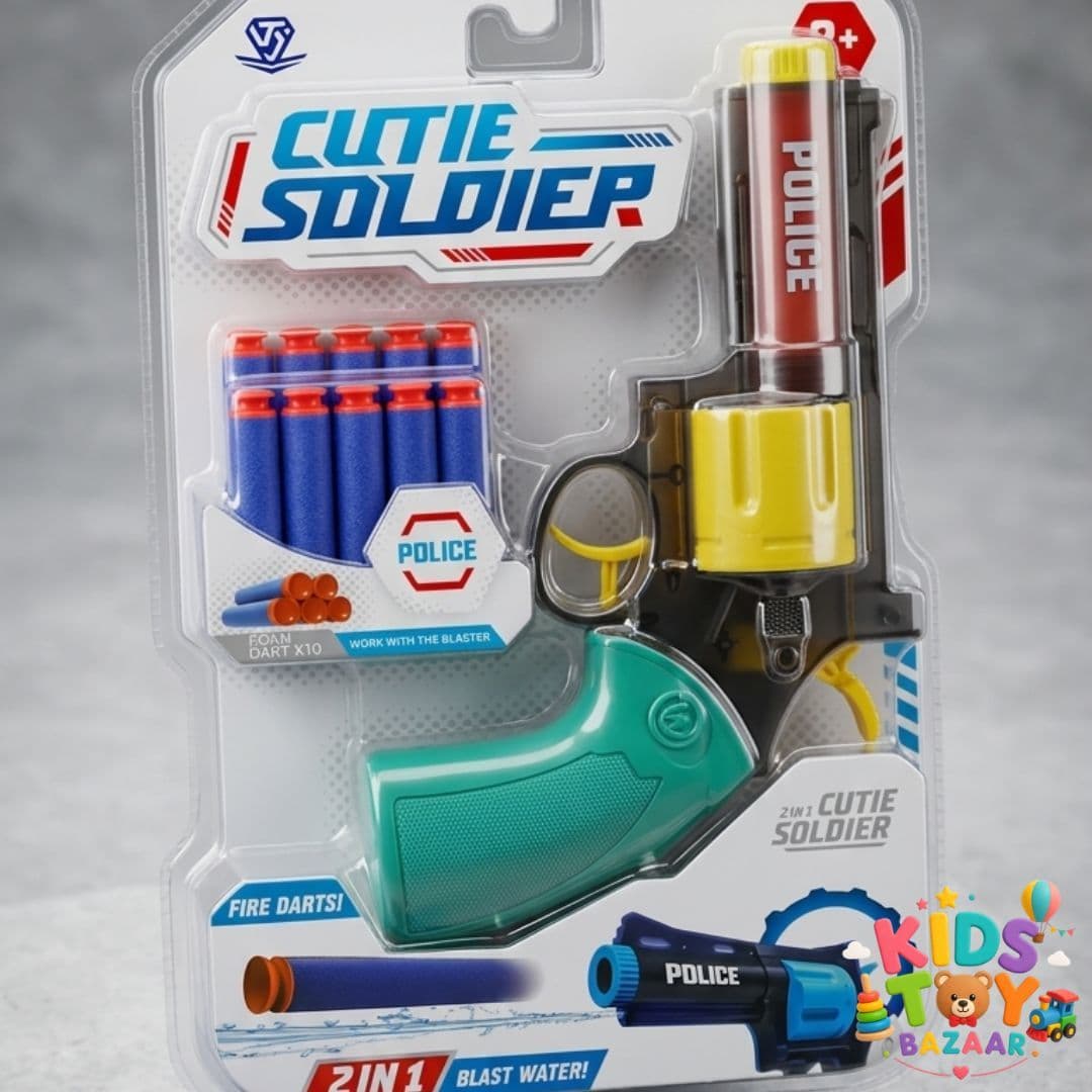 Revolver-Style 2-in-1 Foam Dart Blaster
