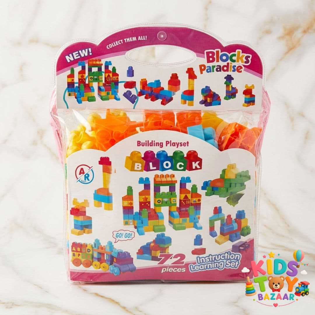 Blocks Paradise: 72-Piece Instruction Learning Set