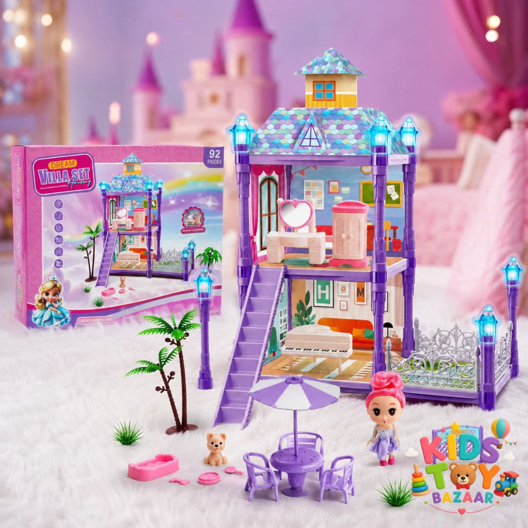 Dream Villa Set – 92 Pieces Princess Playhouse