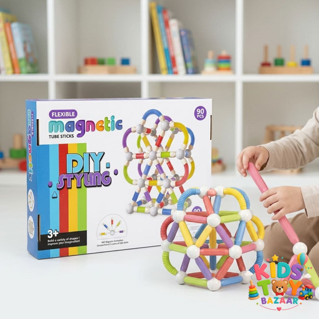 Magnetic Building Sticks 90 Pcs