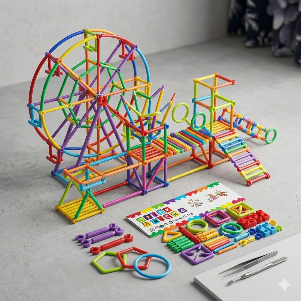 Stick Bricks: 144-Piece 6D Building Set