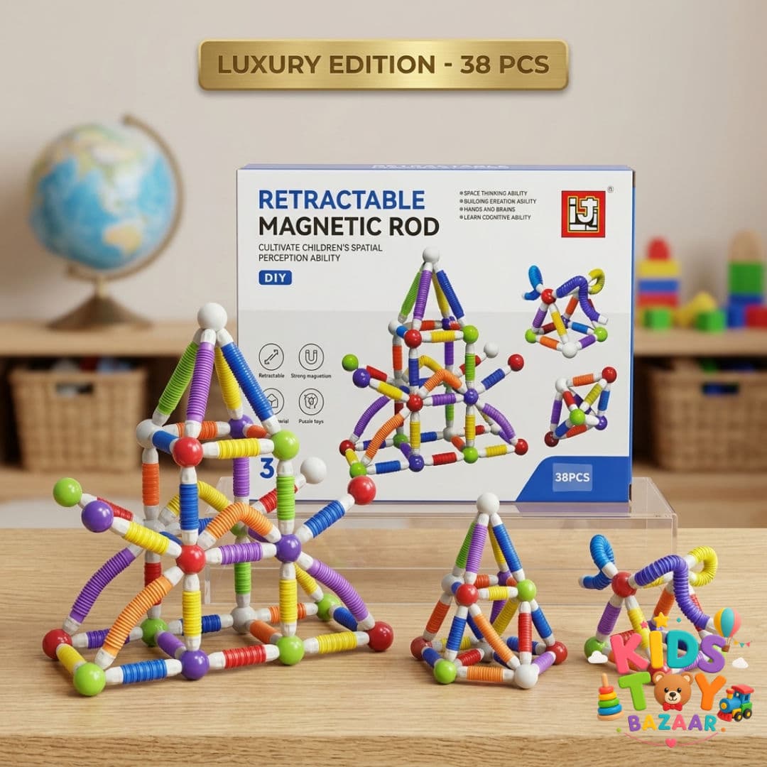 Retractable Magnetic Rod (38-Piece DIY Building Set)