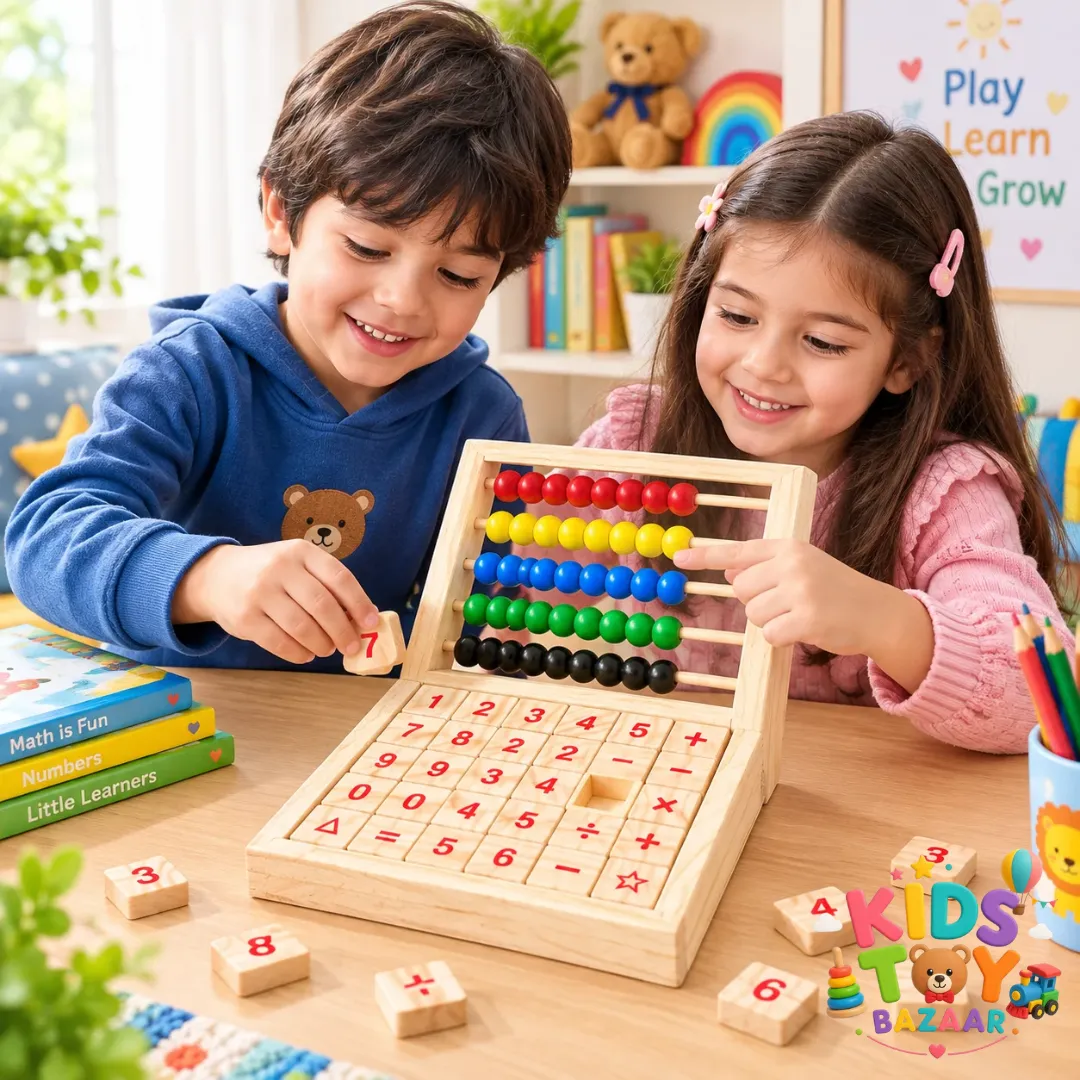 Wooden Abacus & Math Study Board – 2-in-1 Learning Toy - Learning Toys