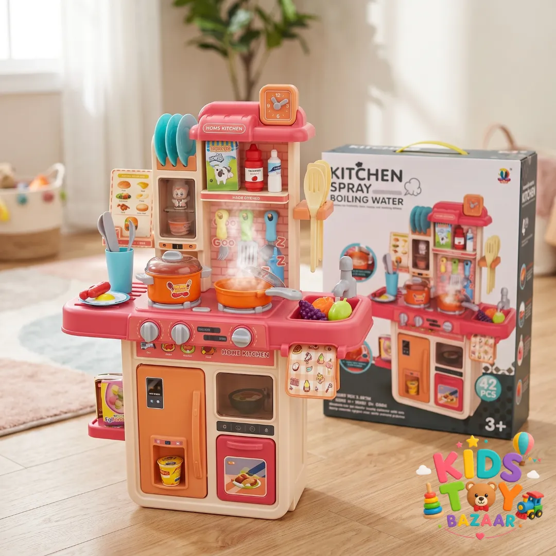 Little Chef Spray & Sizzle Realistic Play Kitchen Set (42 Pcs)